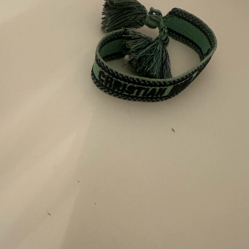 Dior Green Velvet Hair Scrunchie